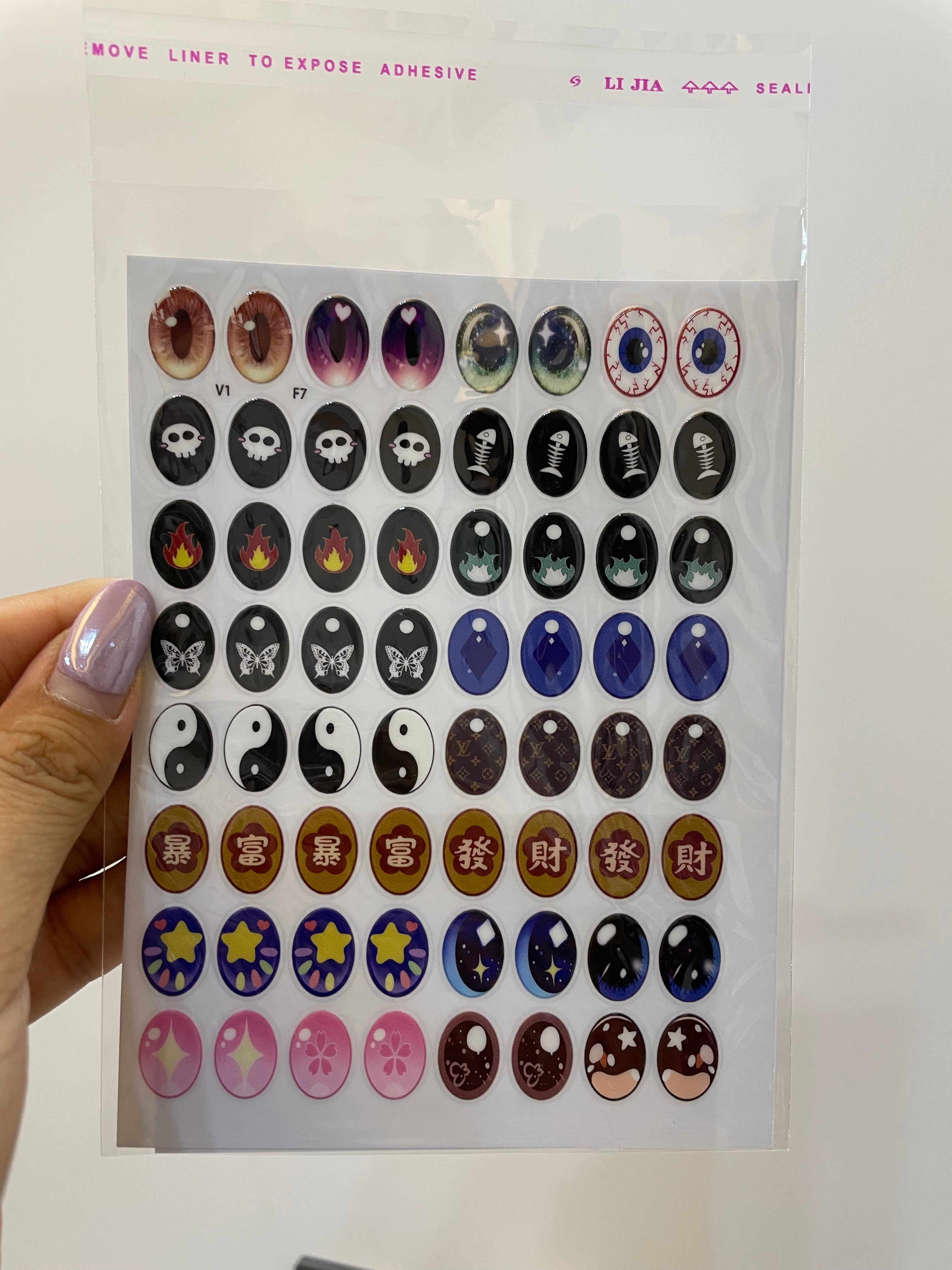 32 Pairs of Eye Stickers for V1 V2 V3, for 17cm Bubu,