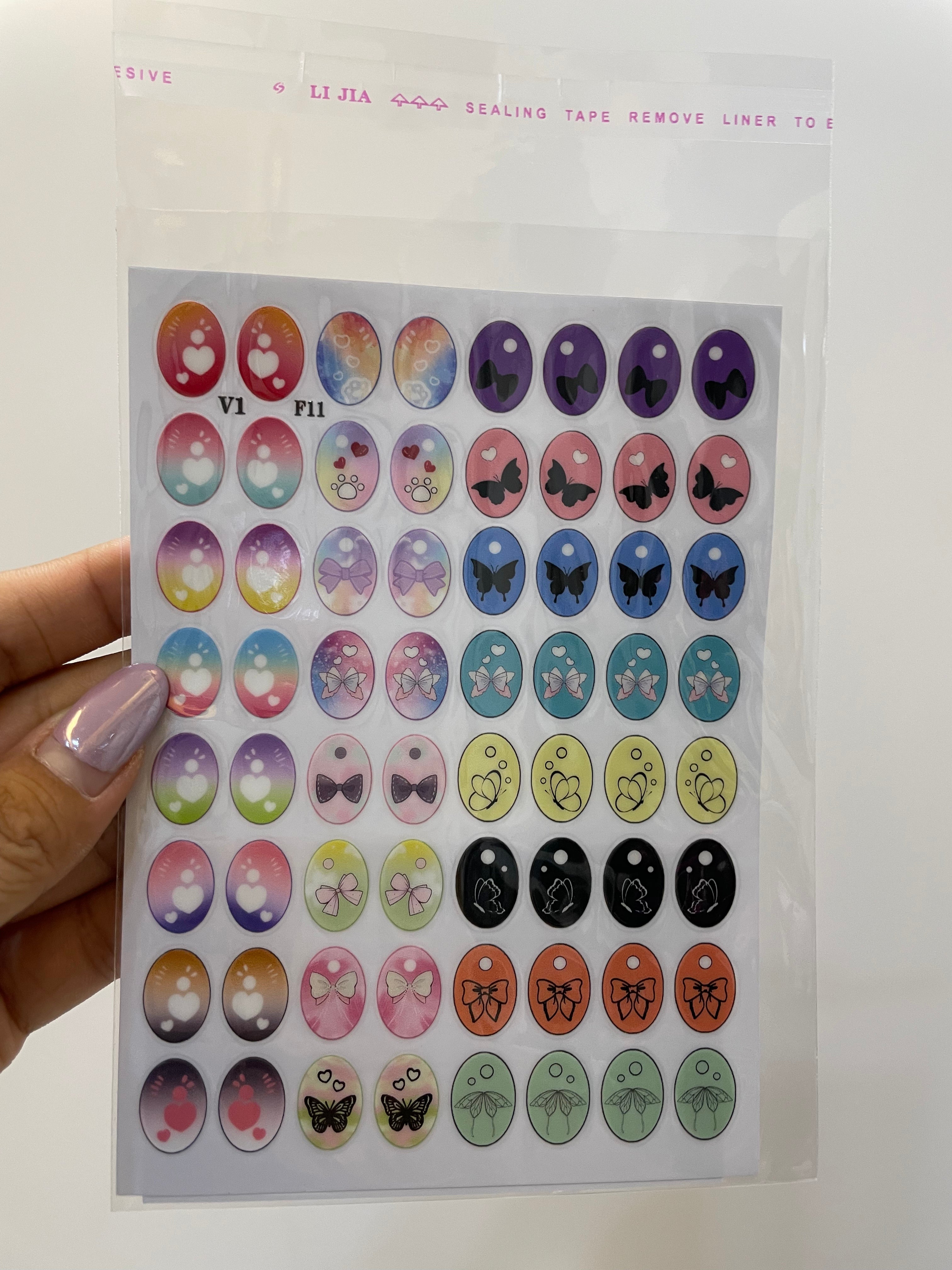 32 Pairs of Eye Stickers for V1 V2 V3, for 17cm Bubu,