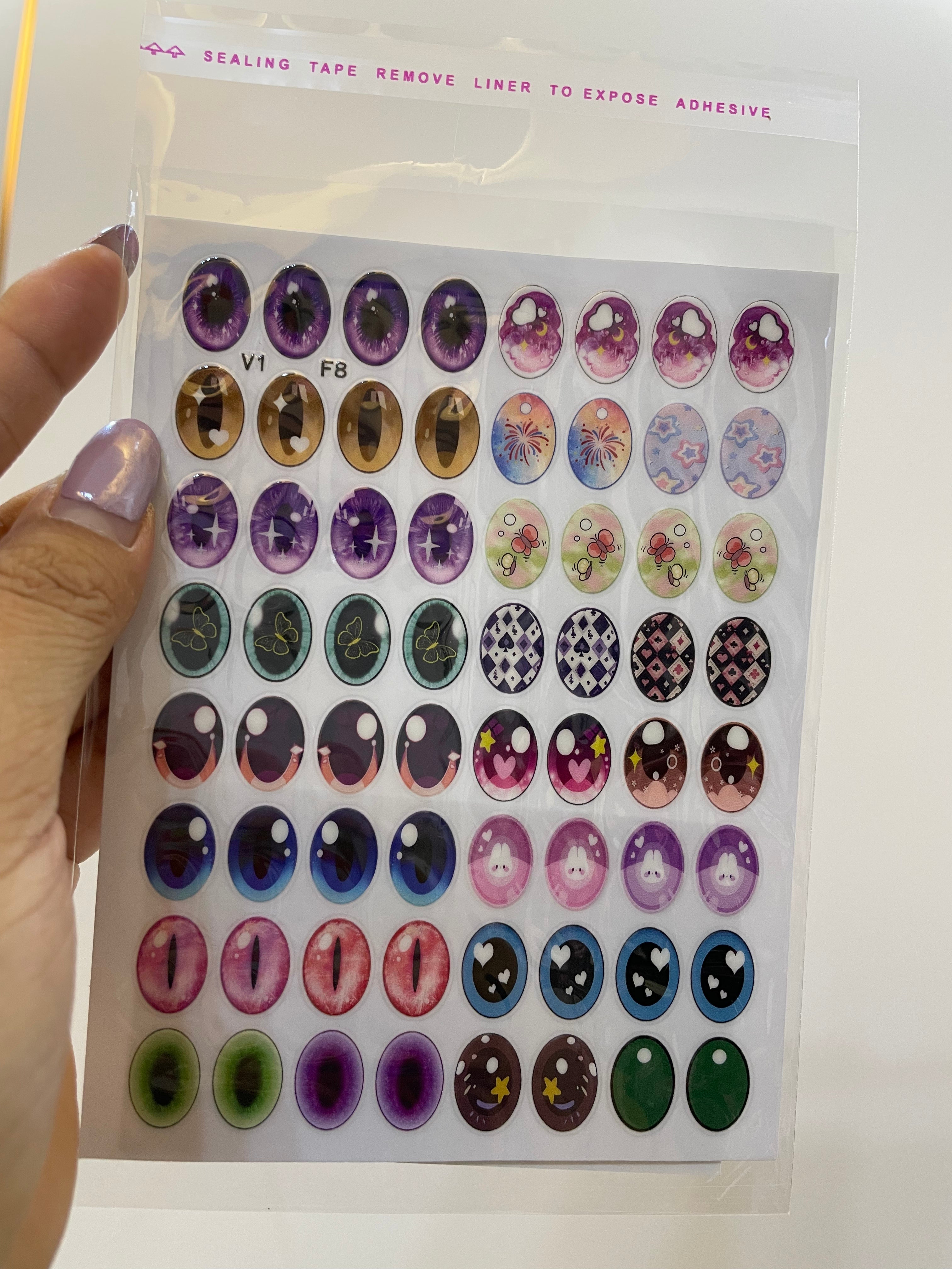 32 Pairs of Eye Stickers for V1 V2 V3, for 17cm Bubu,