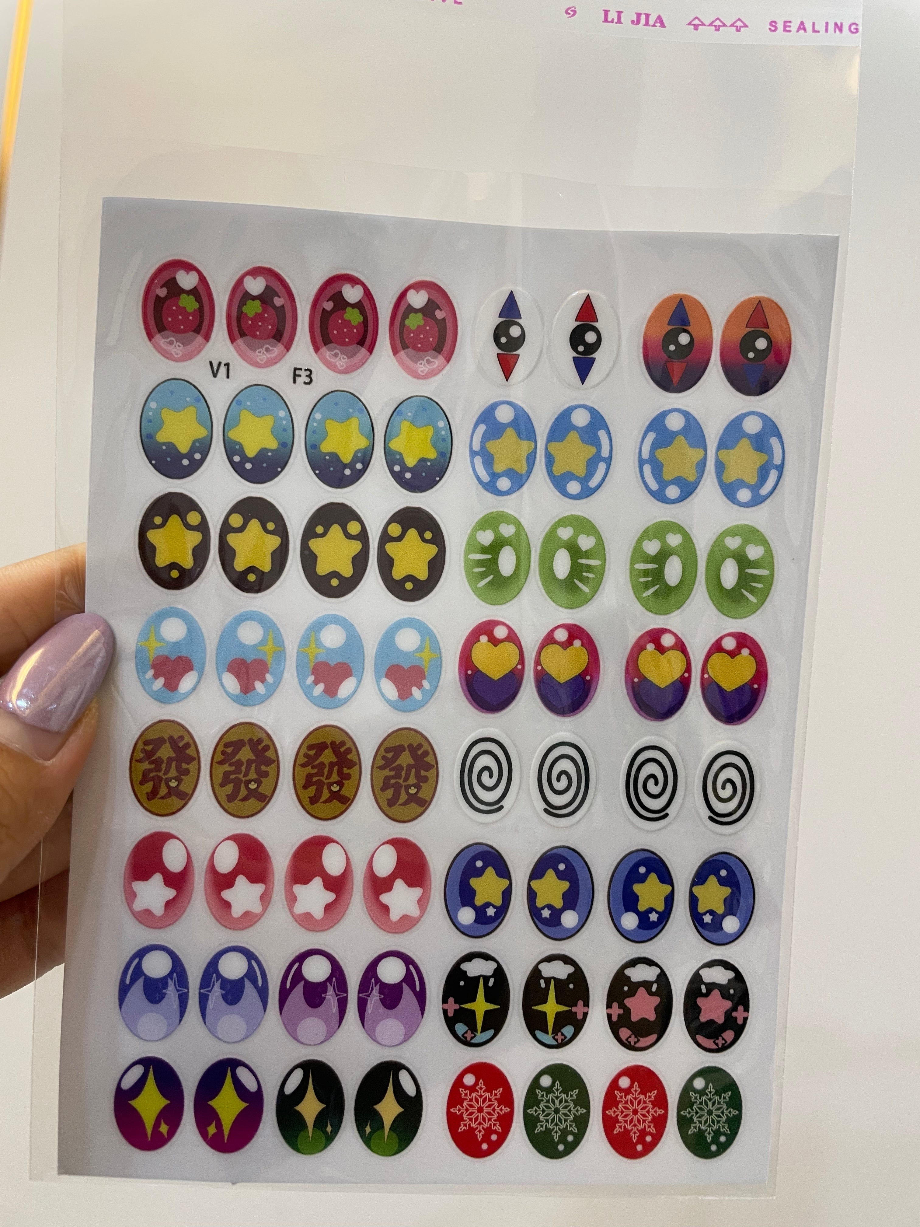32 Pairs of Eye Stickers for V1 V2 V3, for 17cm Bubu,