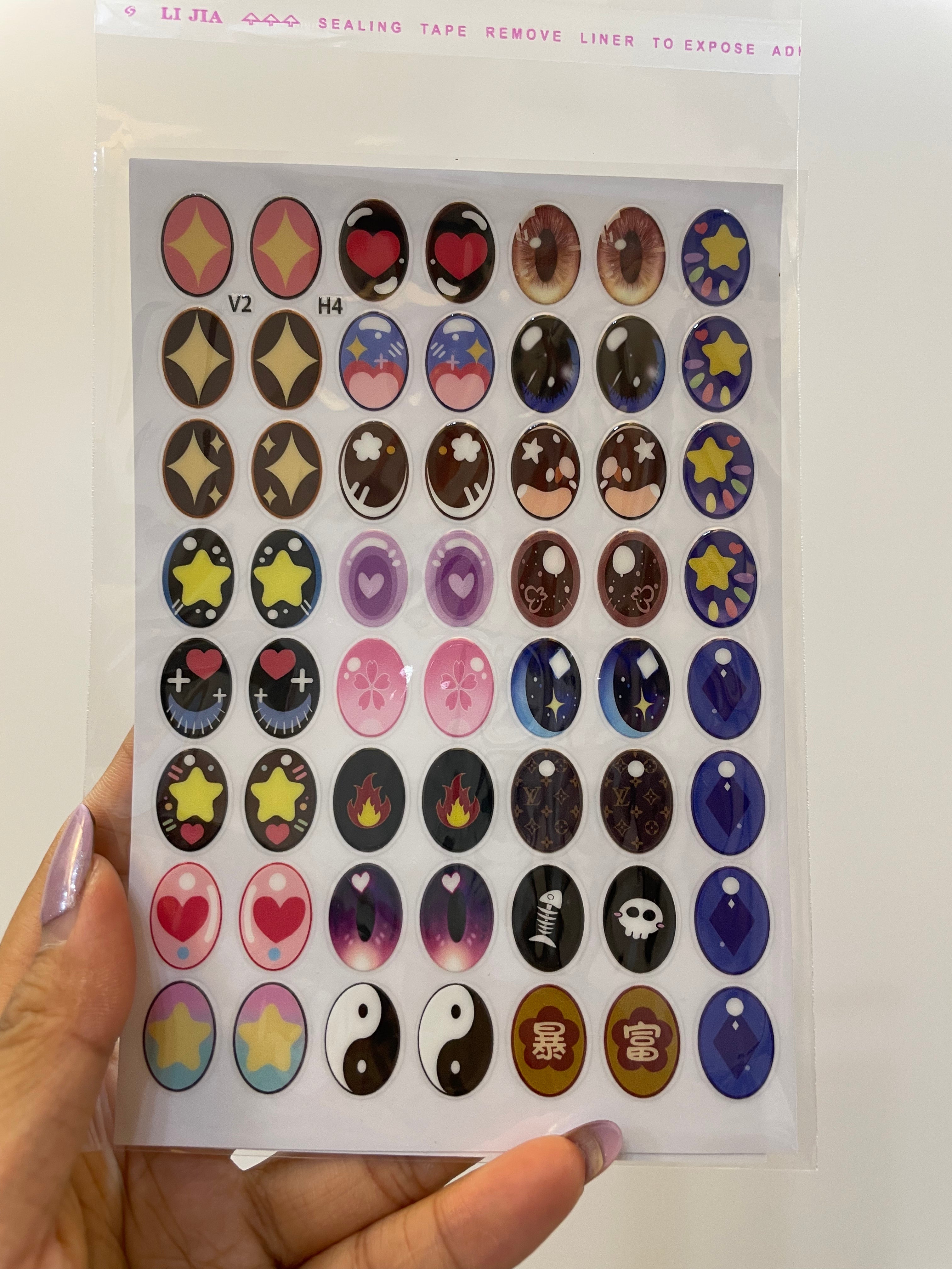 32 Pairs of Eye Stickers for V1 V2 V3, for 17cm Bubu,